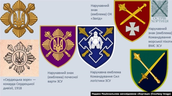 Козацькі символи у сучасних військових емблемах України5