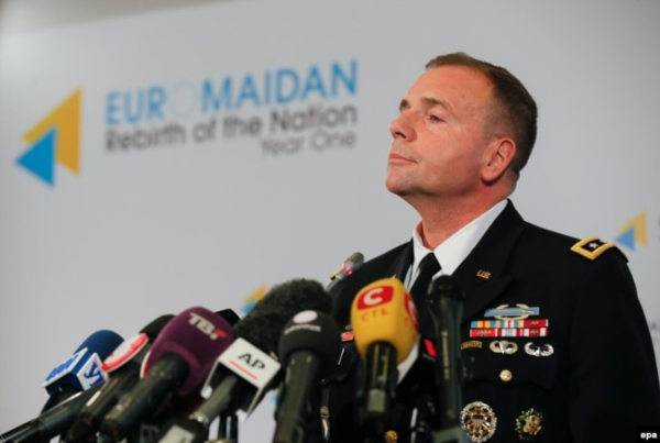 Колишній командувач військ США в Європі, генерал-лейтенант Бен Годжес. Київ, 21 січня 2015 року