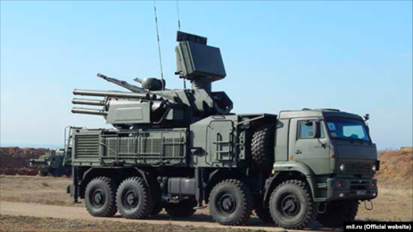 ЗРПК «Панцир-С1» на російських військових навчаннях у Криму, липень 2021 року