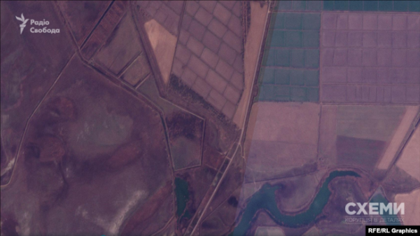 Супутниковий знімок: лісосмуги між селами Ішунь та Воронцівка, 21 січня 2023 року