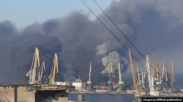 Пожежа в порту Бердянська, 24 березня 2022 року