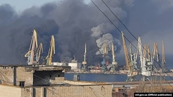 Пожежа в порту Бердянська, 24 березня 2022 року