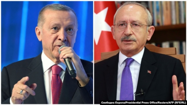 Кандидати в президенти Туреччини Реджеп Ердоган (л) і Кемаль Киличдароглу. Комбіноване фото