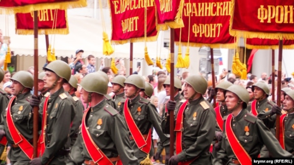 Військовий парад, присвячений 75-ій річниці перемоги у Другій світовій війні. Севастополь, 9 травня 2020 року