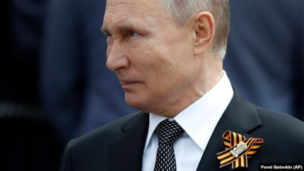 Президент Росії Володимир Путін під час святкування «Дня перемоги». Москва, 9 травня 2019 року