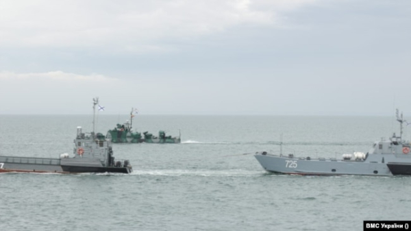 Кораблі Каспійської флотилії ВМФ Росії в Азовському морі. Ілюстративне фото