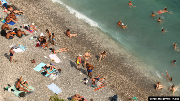 Пляжний відпочинок. Сімеїз, Велика Ялта, серпень 2021 року