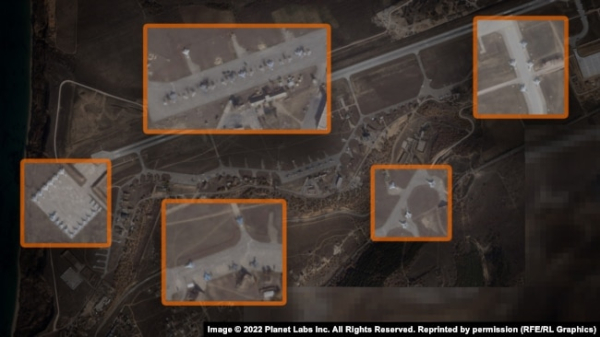 Супутникові знімки Planet Labs, аеродром Бельбек, 15 листопада 2022 року