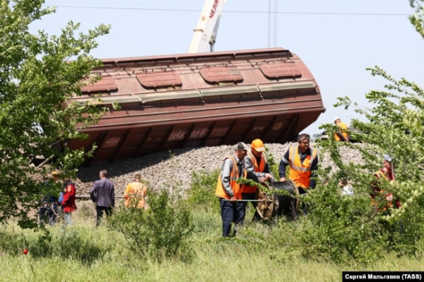 Залізнична аварія під Сімферополем, в районі села Чистеньке, 18 травня 2023 року