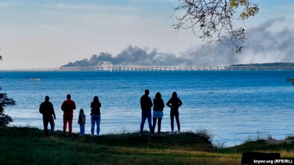 Пожежа на Керченському мості, Керч, Крим, 8 жовтня 2022 року