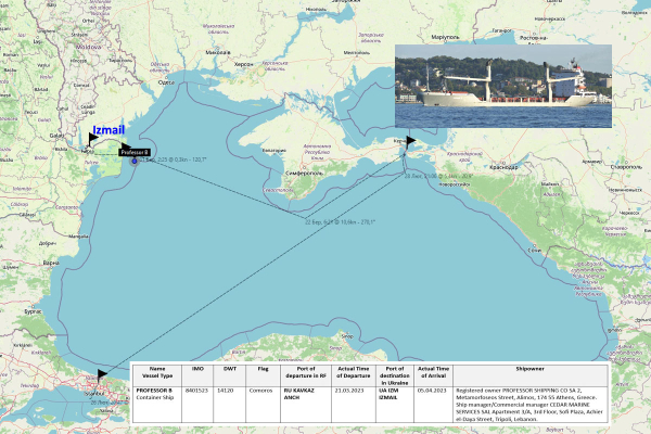 Встановлені факти прибуття до українських портів іноземних торговельних суден, що попередньо заходили до портів Росії0
