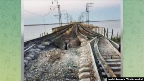 Ймовірні пошкодження на залізниці через Чонгарську протоку на Херсонщині після вибухів 29 липня 2023 року, 31 липня 2023 року