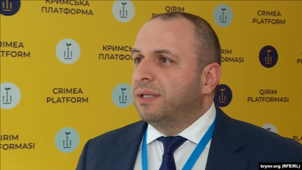 Рустем Умєров на першому саміті «Кримської платформи», 23 серпня 2021 року