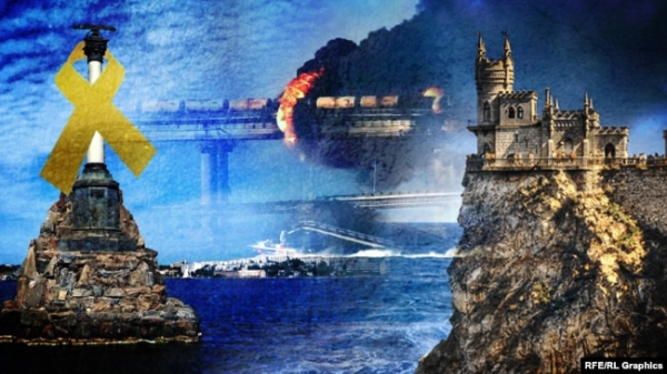 Протести у Криму проти війни. Колаж 