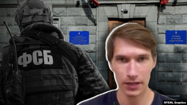 Севастополець Гліб Малков (праворуч) та співробітник ФСБ. Колаж