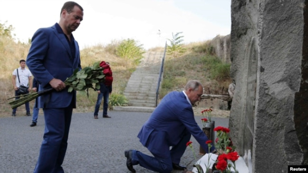 Дмитро Медведєв та Володимир Путін в Севастополі, 2017 рік