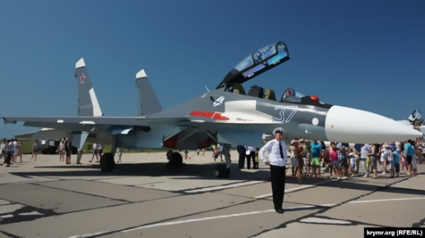 Винищувач Су-30 СМ у Новофедорівці, архівне фото