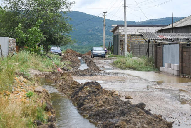 В Байдарской долине под Севастополем подтоплено больше 10 домов