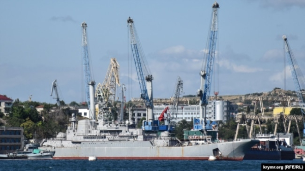Захоплений Росією великий десантний корабель ВМСУ «Костянтин Ольшанський» у Севастополі, 2020 рік