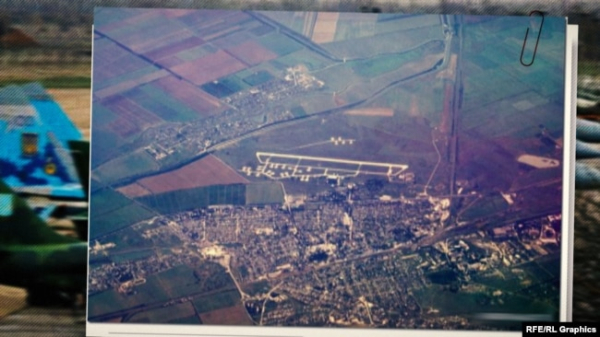 Аеродром «Джанкой». Колаж із використанням супутникового знімка