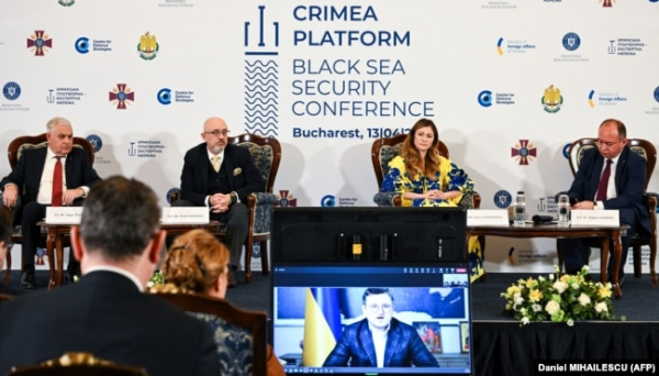 Під час першої Чорноморської конференції з питань безпеки Міжнародної «Кримської платформи». Бухарест, 13 квітня 2023 року