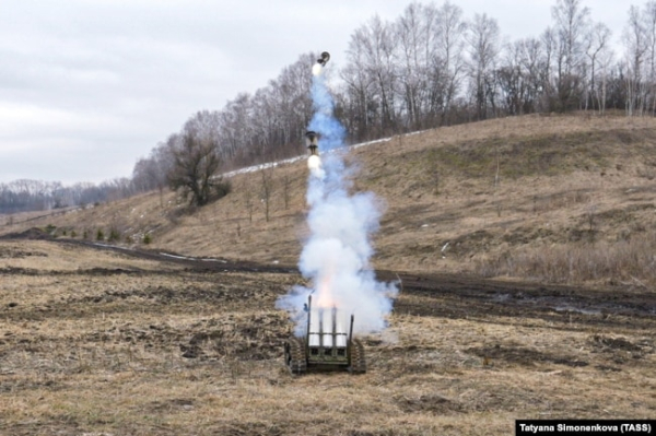 Безпілотний мінний дрон проходить випробування у Білгородській області Росії у квітні