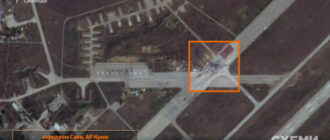 Крим: супутники зафіксували наслідки удару по аеродрому «Саки» фото