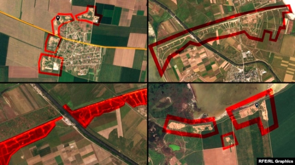 Фотоколаж: російські окопи у Криму