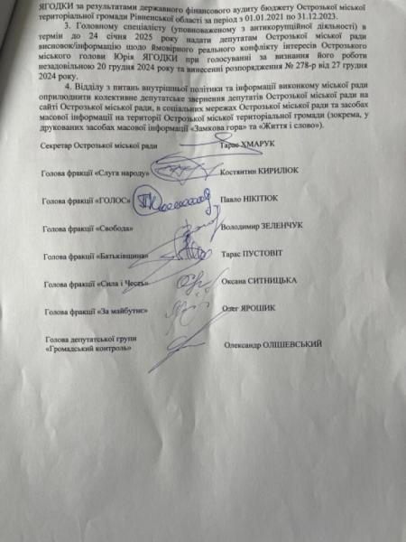 Депутати визнали роботу міського голови Острога незадовільною за результатами аудиту3