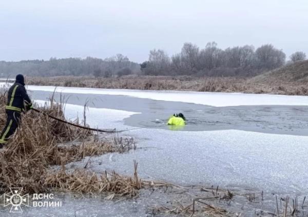 У Ковелі з холодної річки врятували собаку3