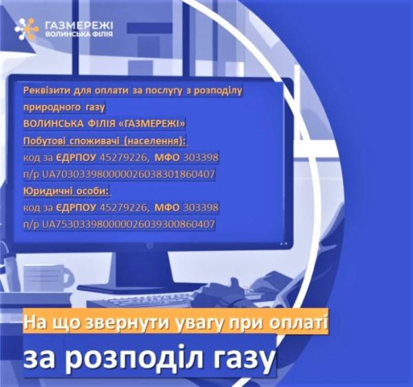 Електронні рахунки за розподіл газу за березень вже доступні онлайн1