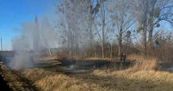 На околицях Ковеля горіла суха трава