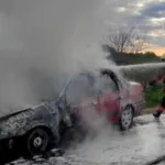 Горіхівські рятувальники ліквідували пожежу в легковику в Мар’янівці