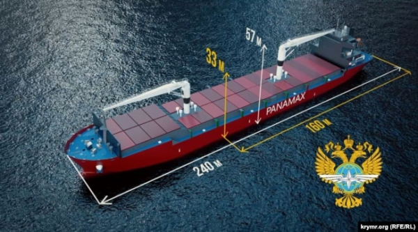 Океанське судно класу Panamax. Конструктивна схема