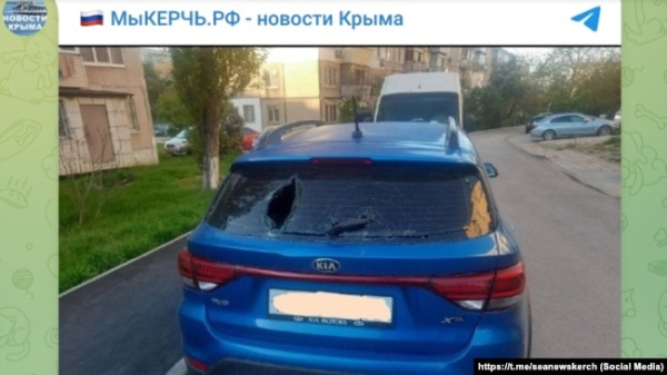 У Керчі на цивільний автомобіль впали уламки українського безпілотника в ніч проти 3 травня 2025 року, стверджує Telegram-канал «Мы – Керчь»
