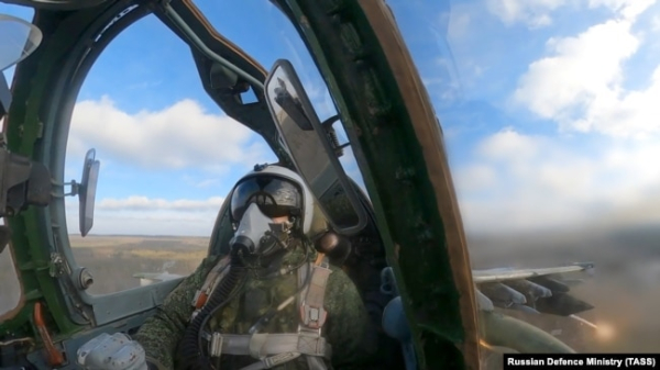 Льотчик Су-25 ВКС Росії під час бойової роботи, ілюстративне фото