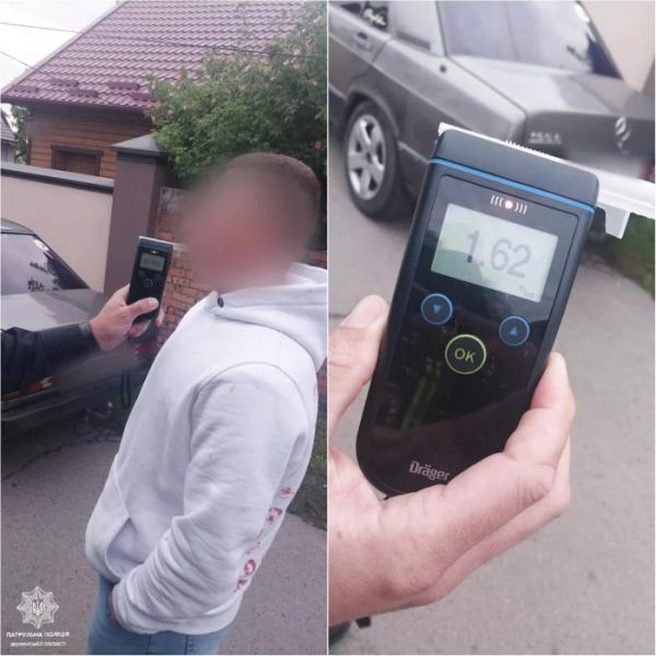 У Ковелі за кермом авто впіймали п'яного 17-річного підлітка1