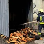 У Луцьку горів металевий контейнер