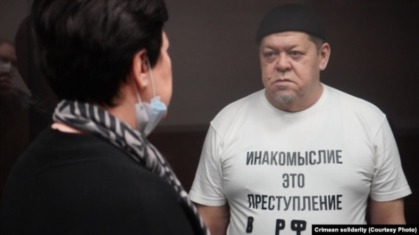 Зекір'я Муратов під час оголошення вироку в Південному окружному військовому суді. 11 лютого 2022 року