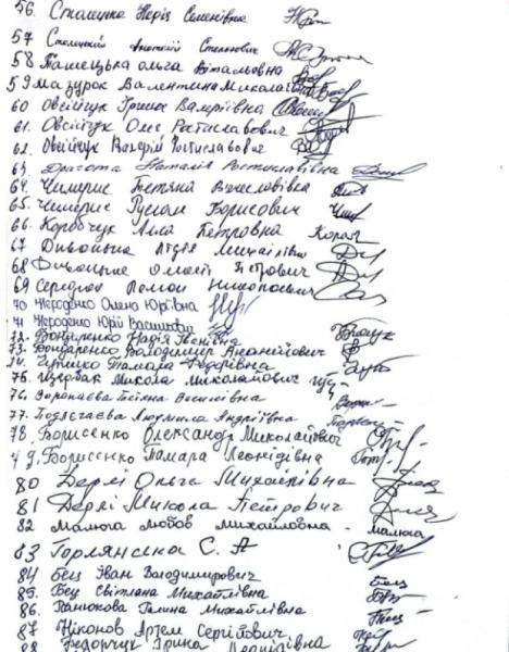 Скриншот колективного листа голові Херсонської ОВА / Миквісті