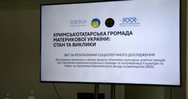 Презентація соціологічного дослідження «Кримськотатарська громада материкової України: стан і виклики». Фото: Радіо Куреш