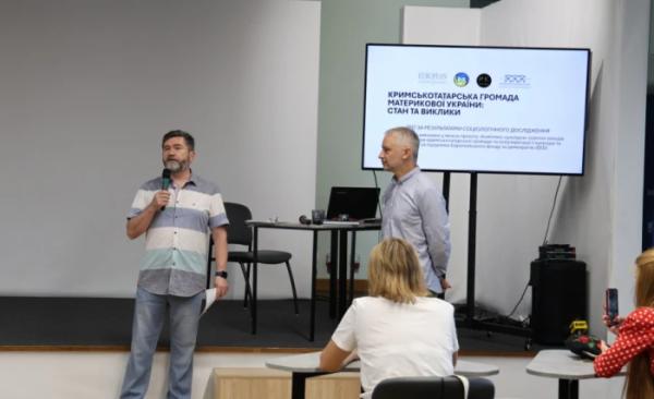 Презентація соціологічного дослідження «Кримськотатарська громада материкової України: стан і виклики». Фото: Радіо Куреш