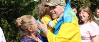 Горохівська громада зустріла воїна Олександра Риверу, який повернувся з полону