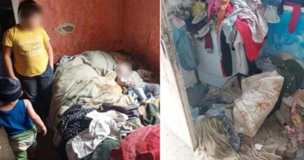 На Закарпатті виявили сім’ю з вісьмома малолітніми дітьми, які жили без їжі та в будівлі без вікон