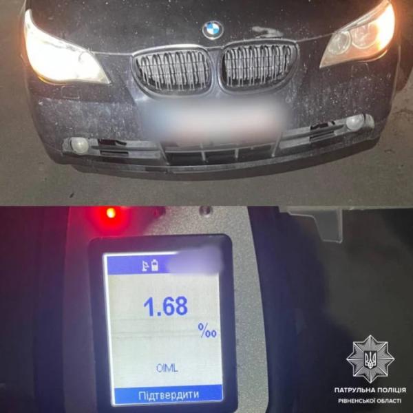 У Дубні патрульні зупинили BMW, водій якого виявився нетверезим1