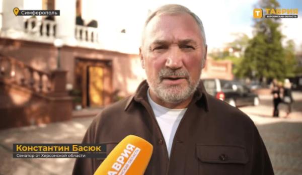 Басюк на похованні Леонтьєва / Скріншот окупаційного відео