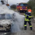 В Рівненському районі рятувальники ліквідували пожежу в автомобілі