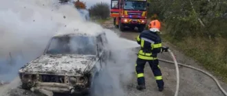 В Рівненському районі рятувальники ліквідували пожежу в автомобілі