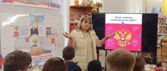 У захопленій Любимівці окупанти провели «міжгалактичний патріотичний час» про нібито «найгордіший герб у Всесвіті»