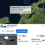 Балкер із краденим українським зерном йде до Туреччини